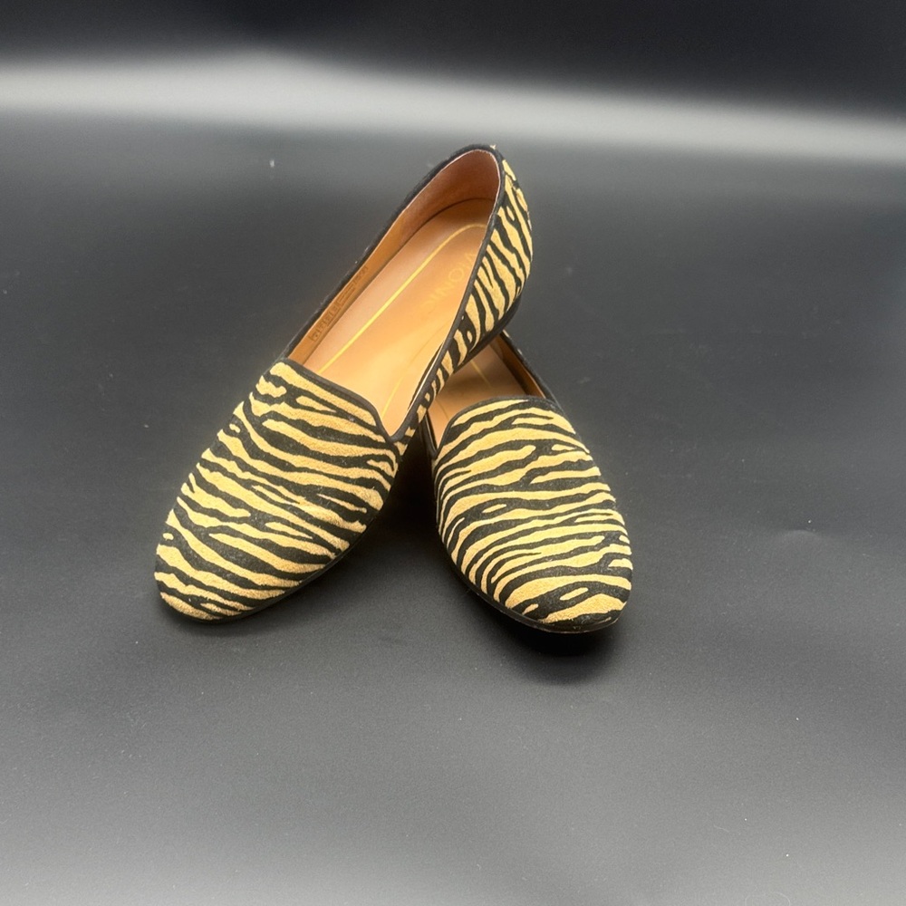 Vionic Animal Print Loafers in Black and Tan